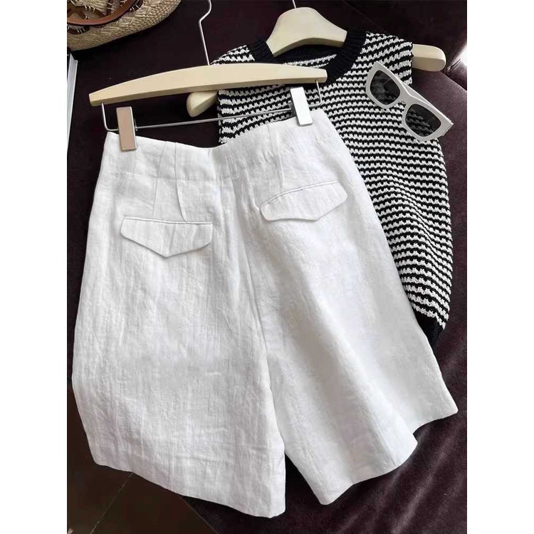 Jiashucheng Quần Short Lưng Cao Ống Rộng Dáng Chữ a Phong Cách Nhật Bản Thời Trang Mùa Hè Cho Nữ