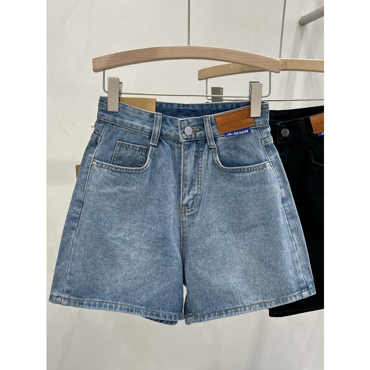 Jiashucheng Quần Short Jean Mỏng Mùa Hè Kích Thước Lớn Phong Cách Cổ Điển Kiểu Mới Dễ Phối Đồ Cho Nữ