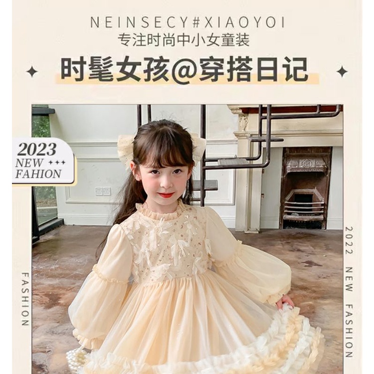 Giới Hạn Thời Gian Hạn Đầm Công Chúa lolita Mùa Thu Dáng Thẳng Mềm Mịn Phong Cách Phương Tây Ngọt Ngào Cho Bé Gái