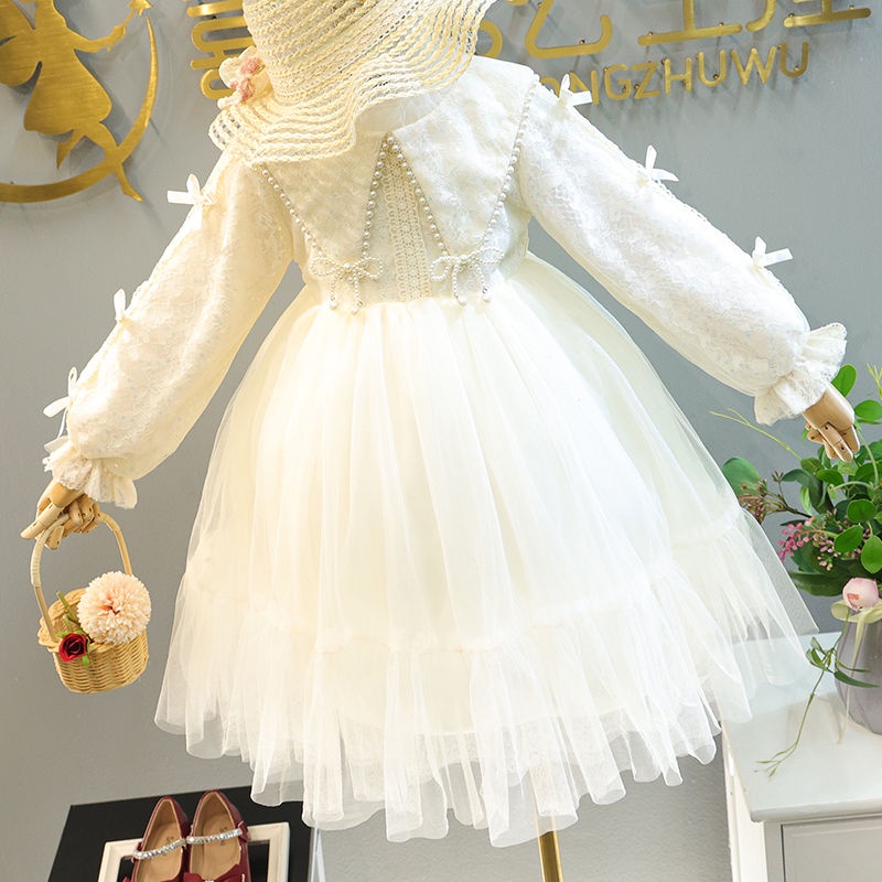 Đầm Công Chúa Dáng Thẳng Tay Phồng Thời Trang Mùa Thu 2023 Phong Cách Mới Cho Bé Gái