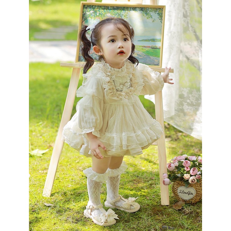 Giới Hạn Thời Gian Giới Hạn Đầm Công Chúa Tây Ban Nha Dáng Thẳng Chính Hãng lolita Cho Bé Gái