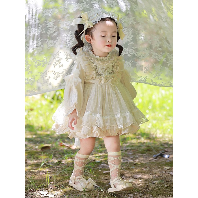 Giới Hạn Thời Gian Giới Hạn Đầm Công Chúa Tây Ban Nha Dáng Thẳng Chính Hãng lolita Cho Bé Gái