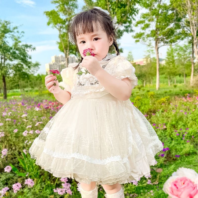 Giới Hạn Thời Gian Giới Hạn Đầm Công Chúa Tây Ban Nha Dáng Thẳng Chính Hãng lolita Cho Bé Gái
