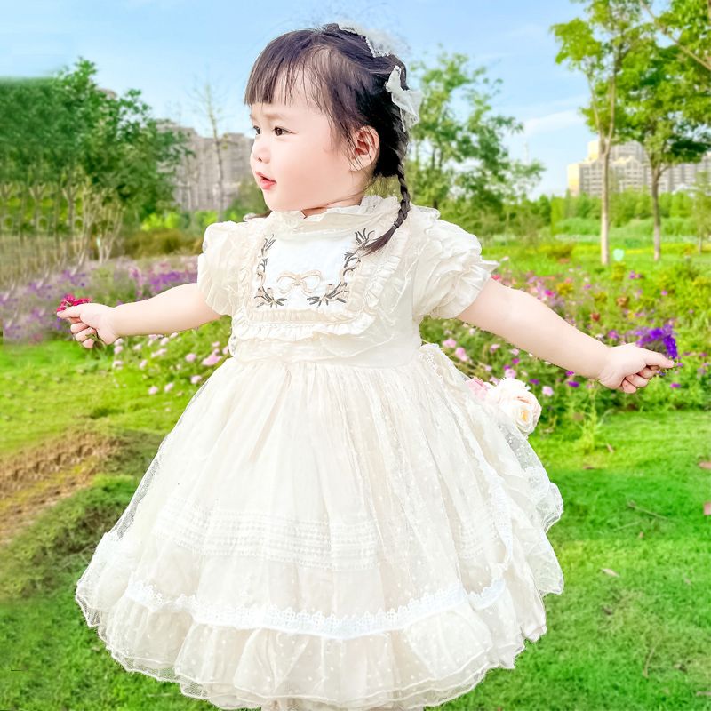 Giới Hạn Thời Gian Giới Hạn Đầm Công Chúa Tây Ban Nha Dáng Thẳng Chính Hãng lolita Cho Bé Gái