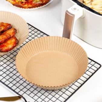 HỘP 50 KHAY GIẤY NẾN VÀNG LÓT NỒI CHIÊN SIZE 20 CM