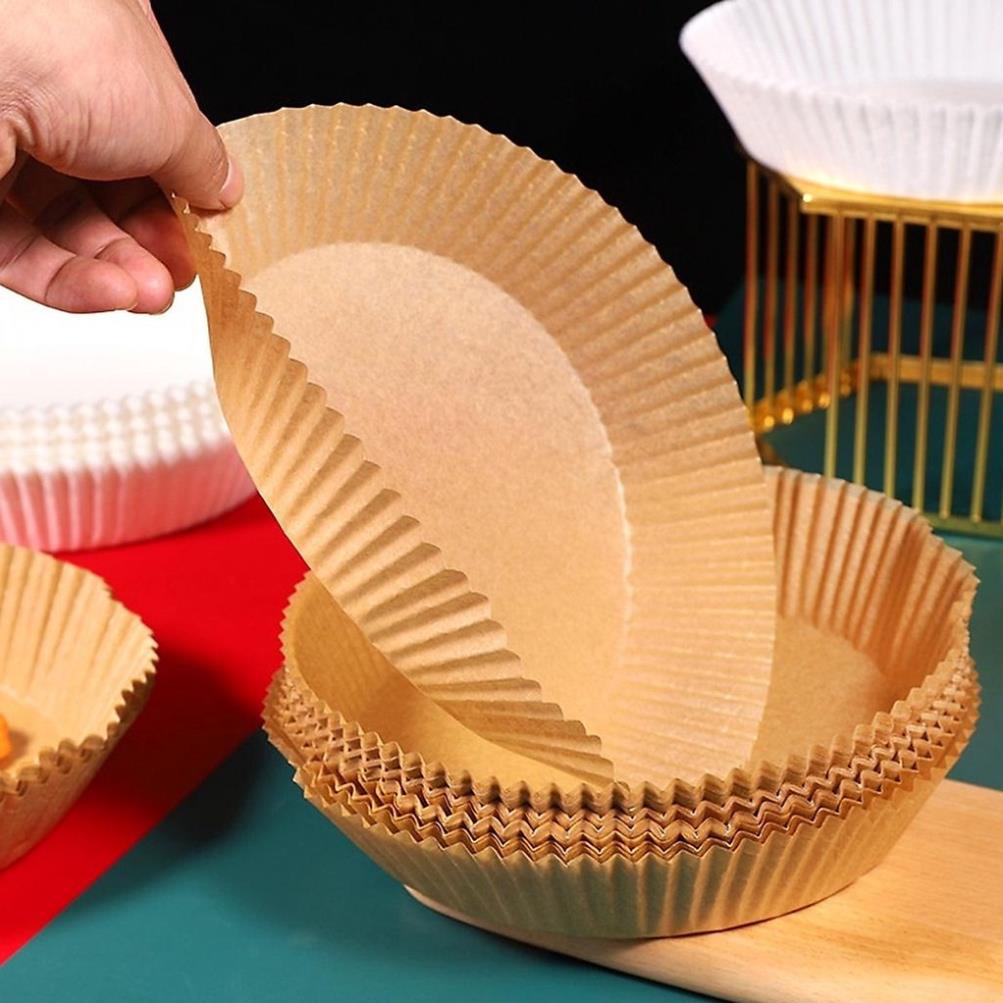 HỘP 50 KHAY GIẤY NẾN VÀNG LÓT NỒI CHIÊN SIZE 20 CM
