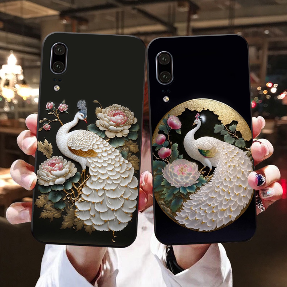 Ốp lưng huawei p20 / huawei p20 lite in hình chim công siêu đẹp