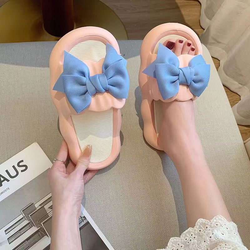 Dép Sandal Đế Mềm Dày Bên Ngoài Dễ Thương Nơ dành cho nữ