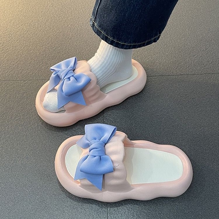 Dép Sandal Đế Mềm Dày Bên Ngoài Dễ Thương Nơ dành cho nữ