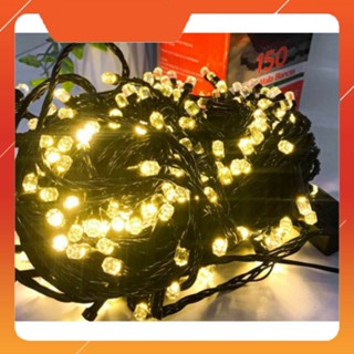 Dây đèn led trang trí ngoài trời 50m Bóng lục giác kim cương