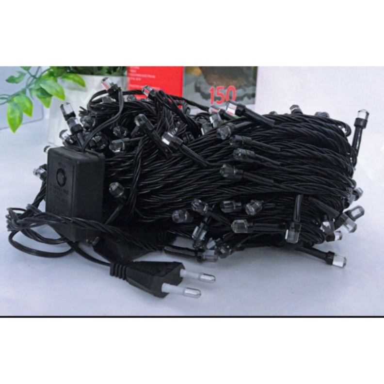 Dây đèn led trang trí ngoài trời 50m Bóng lục giác kim cương