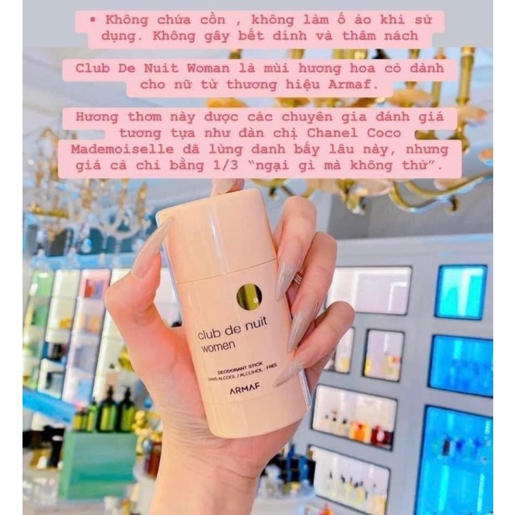 LĂN NÁCH KHỬ MÙI NƯỚC HOA CLUB DE NUIT