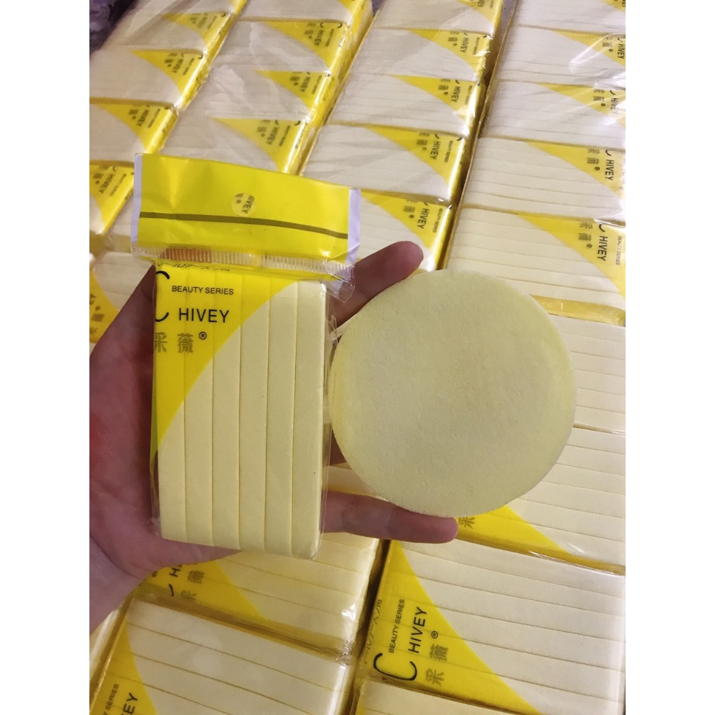 Gói 12 Miếng Bông Mút Rửa Mặt Nén Bọt Biển Chivey