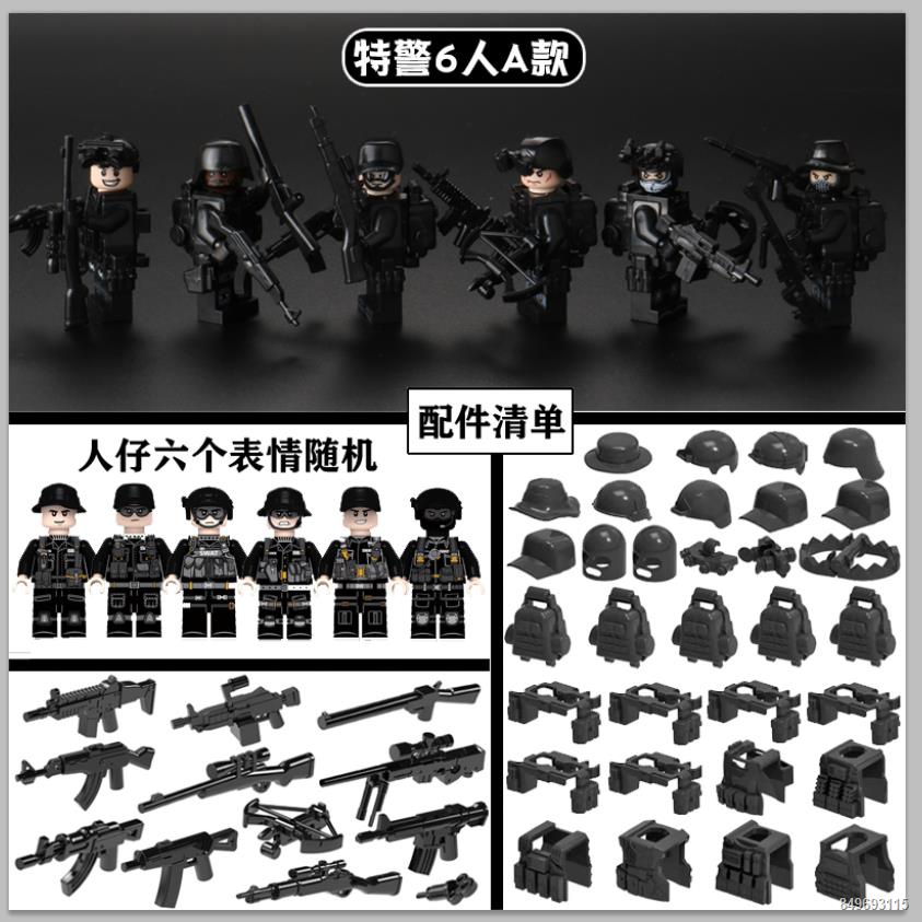 Tương thích với đồ chơi Lego khối xây dựng Hummer quân sự xe địa hình xe bọc thép cậu bé quà tặng giáo dục xếp hình cho