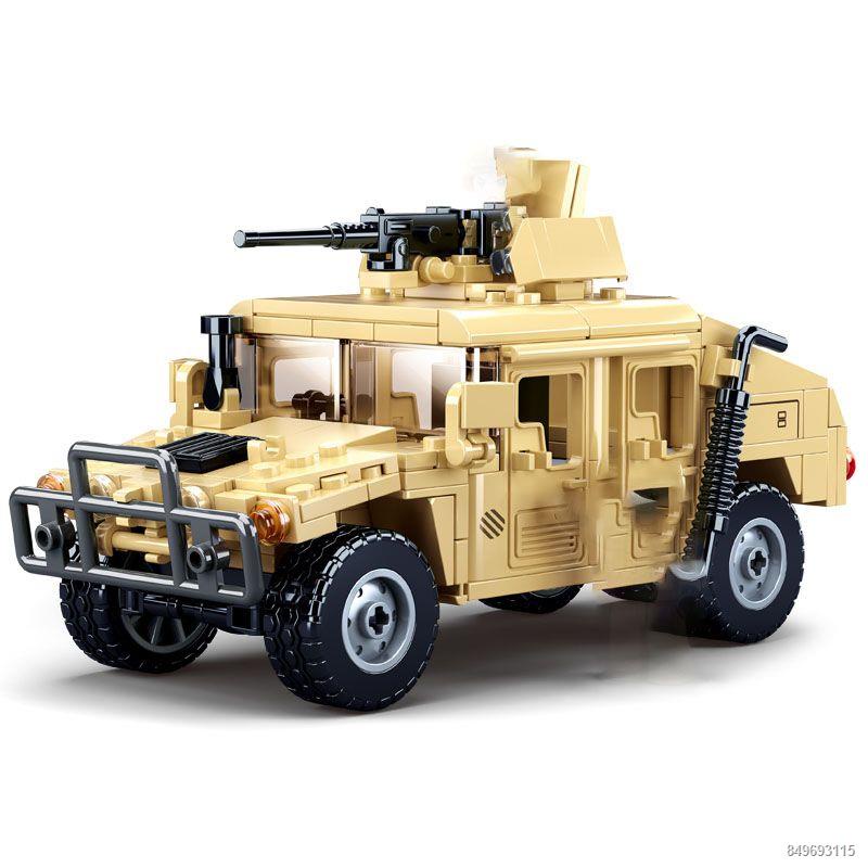 Tương thích với đồ chơi Lego khối xây dựng Hummer quân sự xe địa hình xe bọc thép cậu bé quà tặng giáo dục xếp hình cho
