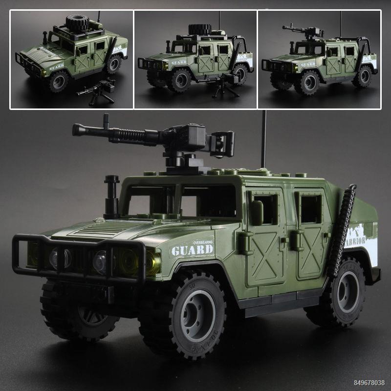 Tương thích với đồ chơi Lego khối xây dựng Hummer quân sự xe địa hình xe bọc thép cậu bé quà tặng giáo dục xếp hình cho