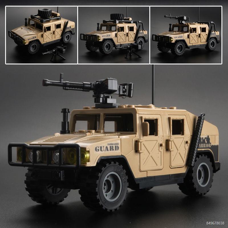 Tương thích với đồ chơi Lego khối xây dựng Hummer quân sự xe địa hình xe bọc thép cậu bé quà tặng giáo dục xếp hình cho