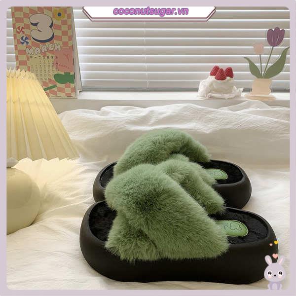 Dép Nữ Lông Xù Thời Trang Mới