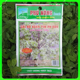 Hạt giống cải rổ xoăn tím pn 884 phú nông - gói 1g