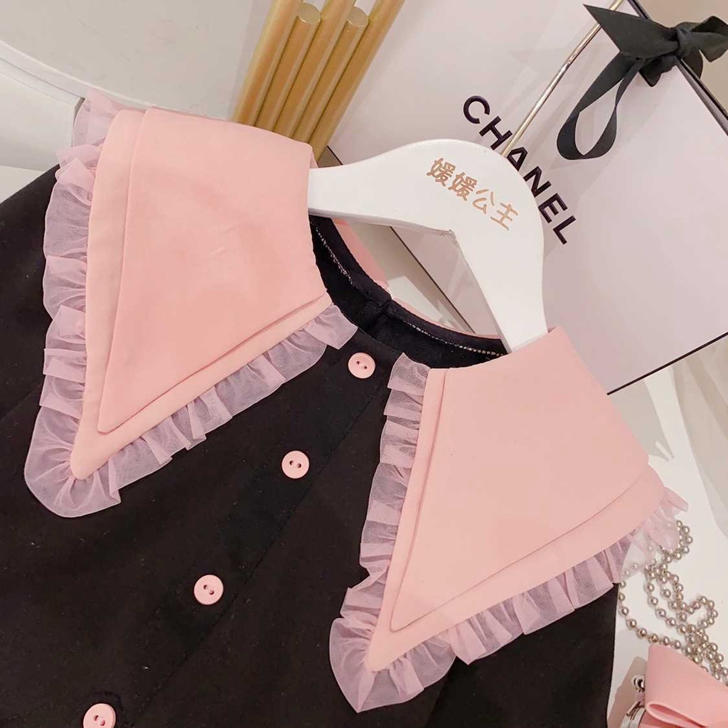 Bộ Áo Tay Dài + Chân Váy Xếp Tầng Phong Cách Thời Trang Mới 2023 Dành Cho Bé Gái