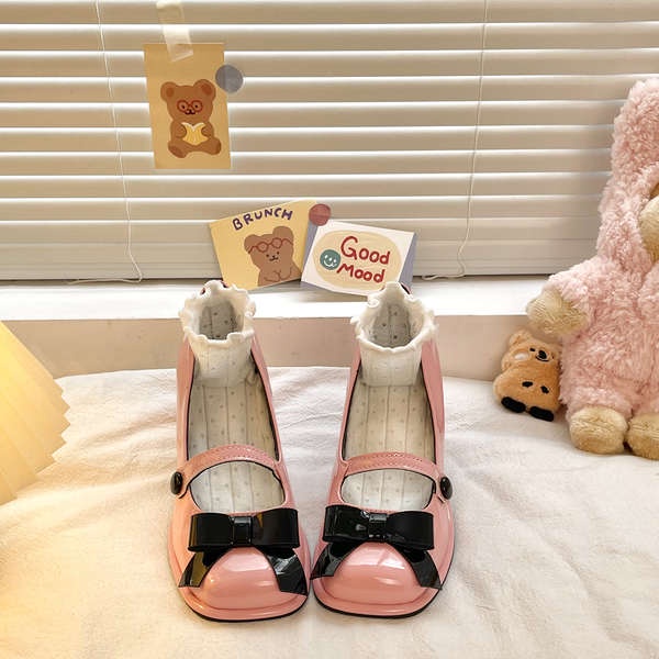 Mary jane Giày Cao Gót Đế Dày Kiểu Dáng Hợp Thời Trang