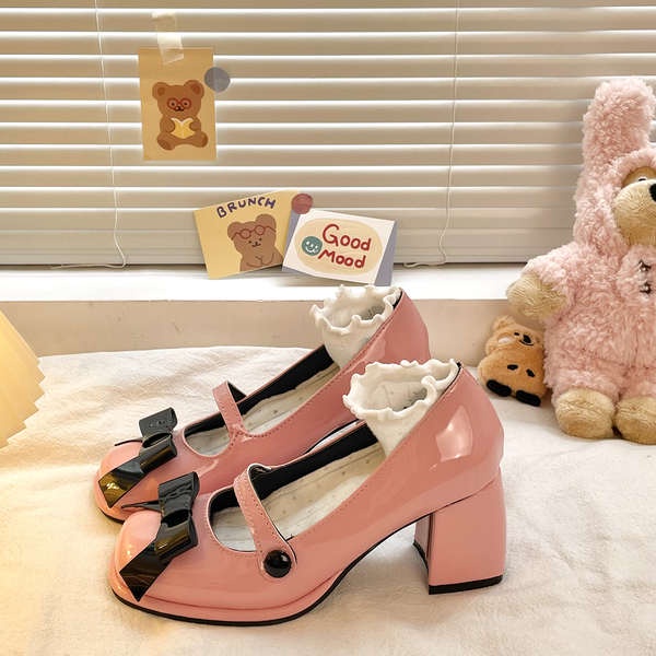 Mary jane Giày Cao Gót Đế Dày Kiểu Dáng Hợp Thời Trang