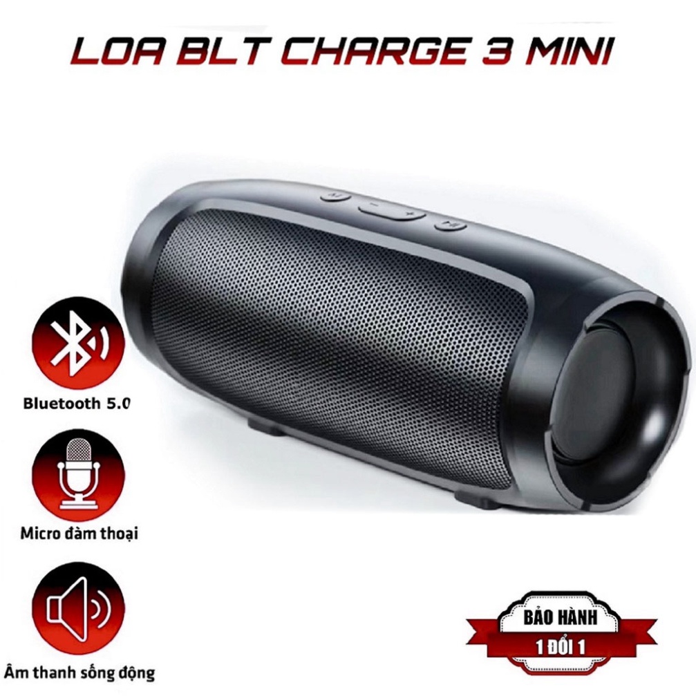Loa bluetooth Charge 3 mini nghe nhạc âm thanh bass đỉnh,loa không dây giá rẻ nhỏ gọn có chỗ cắm thẻ nhớ tiện lợi có BH