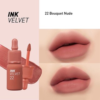 Son Kem Lì Peripera Ink Velvet 22 Bouquet Nude 4g Màu Hồng Khói