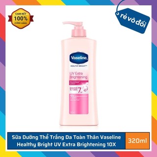 Sữa dưỡng thể trắng hồng Vaseline UV Extra Brightening 10X 320ml - Thái Lan