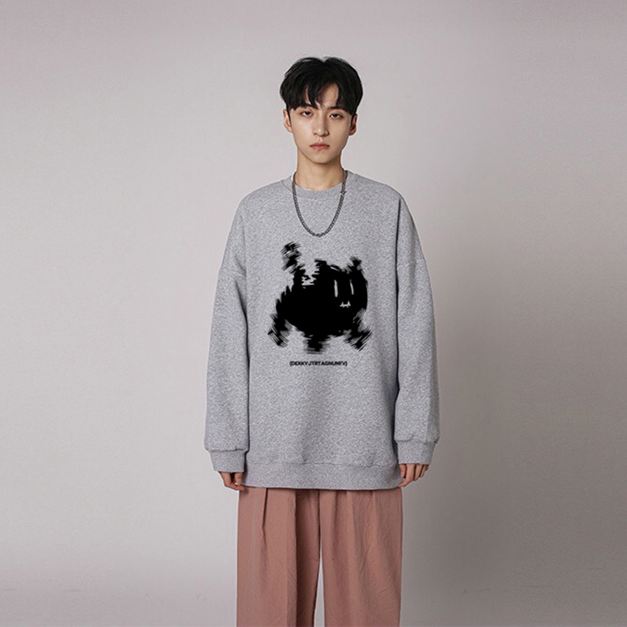 Áo dài tay trơn Nỉ Bông Unisex Monster X Street Mèo Dekky Sweater Ulzzang cặp đôi nam nữ form rộng oversize Hàn Quốc