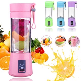 Máy Xay Sinh Tố Sạc Điện Cầm Tay 4 Lưỡi - Máy Xay Hoa Quả Mini Đa Năng