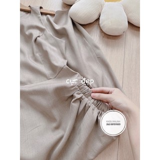 Đầm sát nách túi hông dúm thân