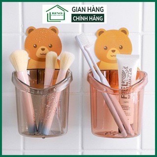 [FREESHIP] Cốc dán tường hình gấu loại 1, đựng đồ đa năng, dán chắc chắn, siêu tiện lợi,cốc gấu dâu