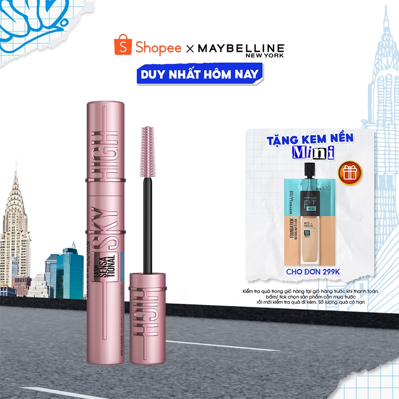 Mascara Lash Sensational Sky High Tơi Dài Mi Không Giới Hạn Maybelline New York Waterproof 6ml