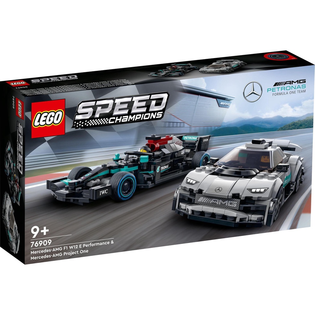 LEGO Speed Champions 76909 Siêu Xe Mercedes-AMG F1 W12 E Performance & Mercedes-AMG Project One (564 chi tiết)