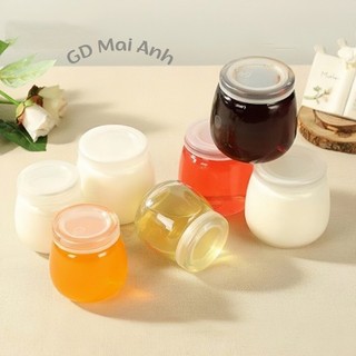 Hũ thủy tinh nắp nhựa làm sữa chua, caramen, bánh flan Hũ sữa chua béo 200ml