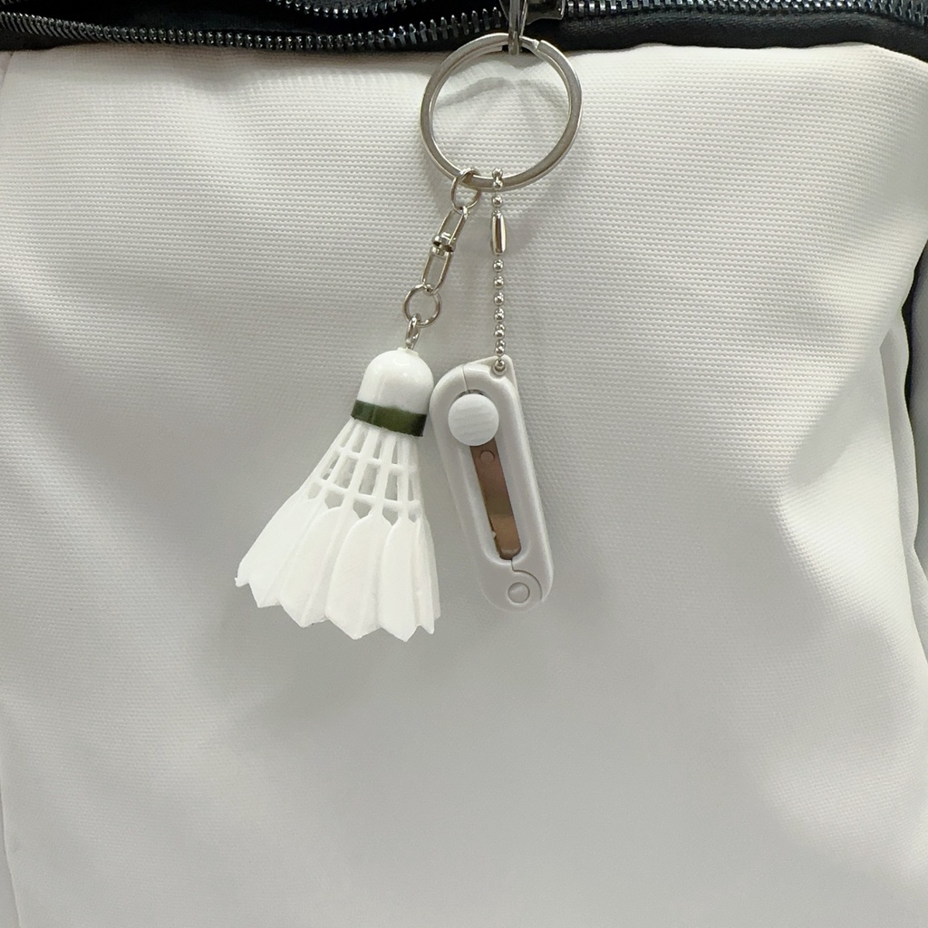 Mới Móc Khóa mini Hình Quả Cầu Lông / Kéo Chuyên Dụng