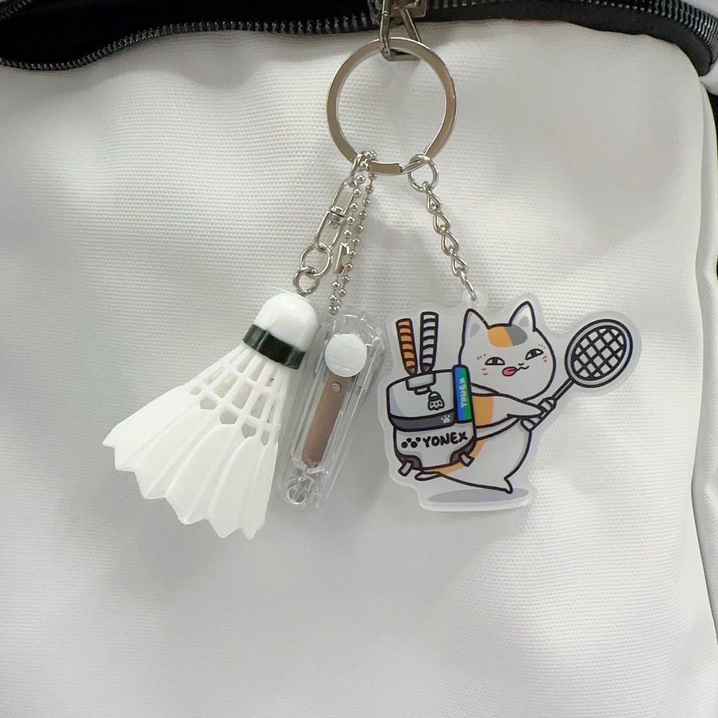 Mới Móc Khóa mini Hình Quả Cầu Lông / Kéo Chuyên Dụng