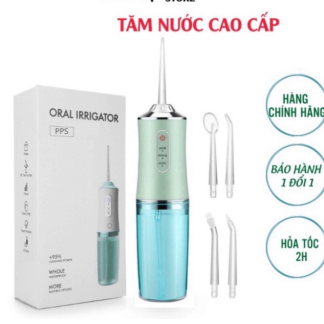 Máy tăm nước cầm tay Oral Irrig.ator - Tăm nước vệ sinh răng miệng Hàng Chính Hãng Loại 1tiện dụng cho mọi gia đình