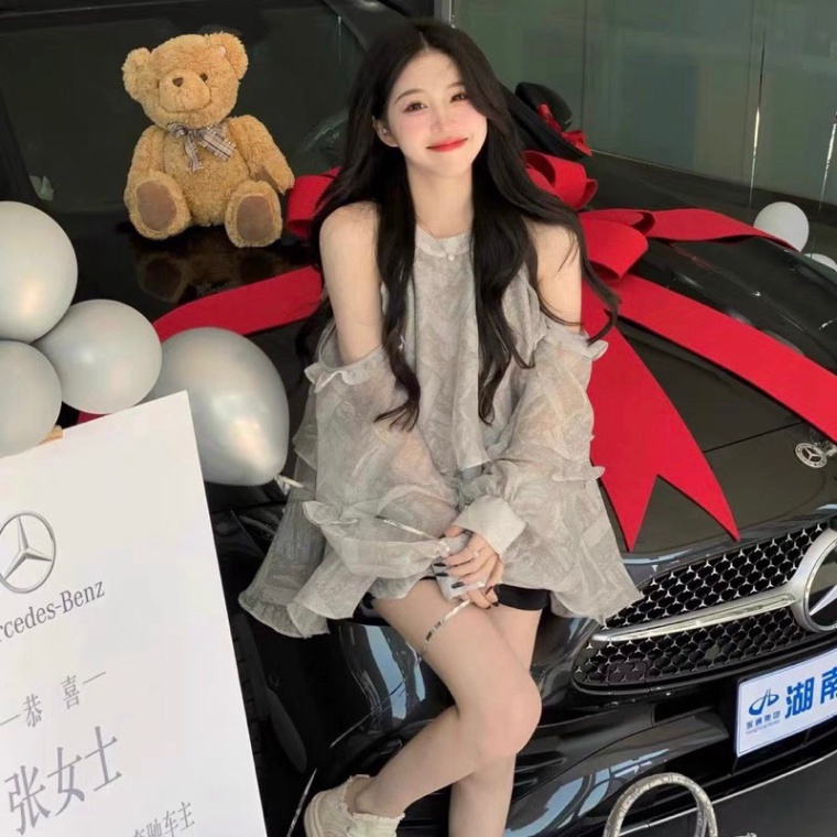 𝗩𝗶𝗱𝗲𝗼 𝗔̉𝗻𝗵 𝗧𝗵𝗮̣̂𝘁 ✔  Áo Tơ Loang Hở Vai Hot Hit, Áo Nữ Kiểu Cổ Yếm Bèo 2 Lớp