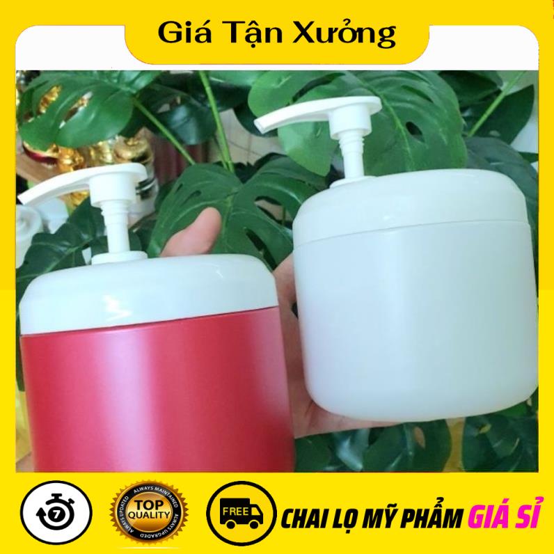 Hủ Hộp Đựng Kem Body 500g Bầu Có Vòi/ Không Vòi Chiết Mĩ Phẩm, Đựng Bột