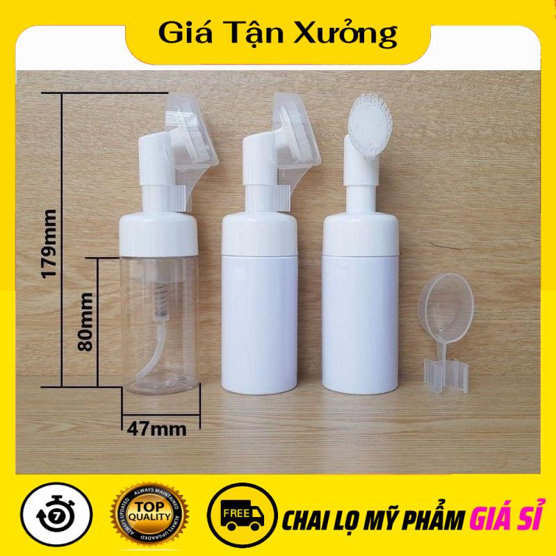 Chai Lọ Xịt Tạo Bọt Mát Xa ✿ TRÙM SỈ ✿ Chai Lọ Tạo Bọt Đầu Cọ Mát Xa Silicon 100ml,150ml,200ml đựng sữa rửa mặt