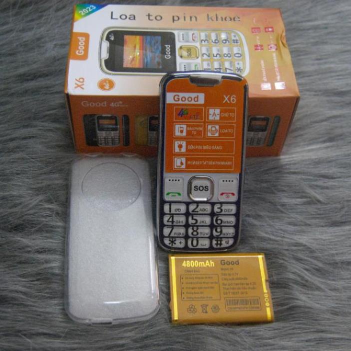 { BH 6 THÁNG } điện thoại người già, cao tuổi X6 4G, Đọc Số, Loa To, Chữ To Pin Trâu. BẢO HÀNH 1 ĐỔI 1 TRONG 2 THÁNG | BigBuy360 - bigbuy360.vn