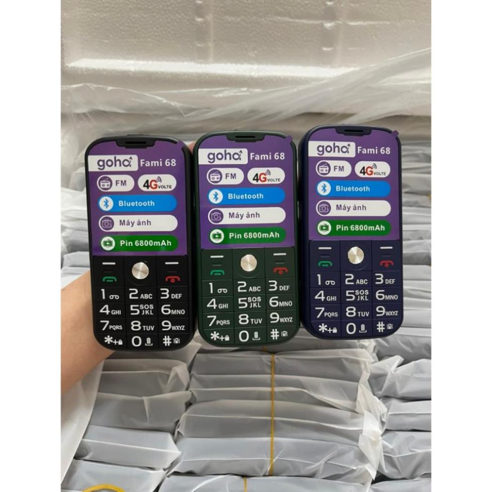 { BH 6 THÁNG } điện thoại người già Fami 68 4G Fullbox, Đọc Số, Loa To, Chữ To Pin Trâu. BẢO HÀNH 1 ĐỔI 1 TRONG 2 THÁNG | BigBuy360 - bigbuy360.vn