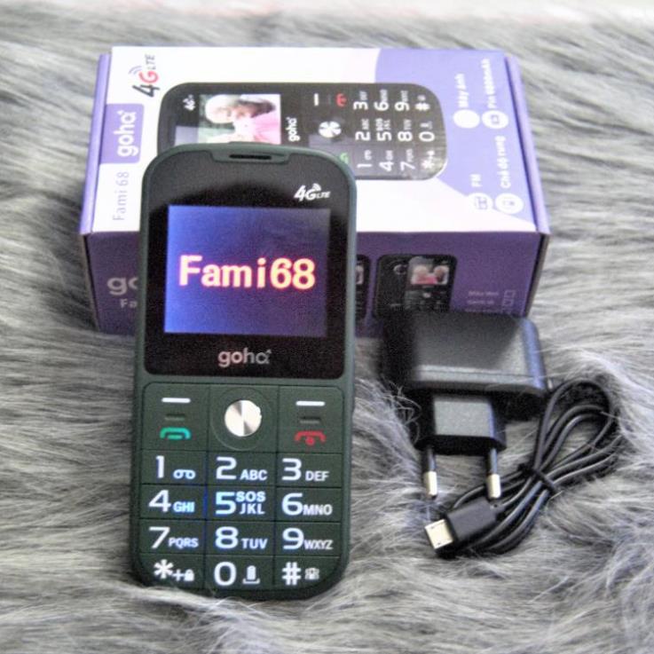 { BH 6 THÁNG } điện thoại người già Fami 68 4G Fullbox, Đọc Số, Loa To, Chữ To Pin Trâu. BẢO HÀNH 1 ĐỔI 1 TRONG 2 THÁNG | BigBuy360 - bigbuy360.vn