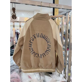áo bomber unisex màu kem