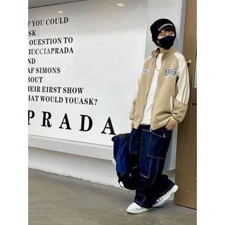 áo bomber unisex màu kem