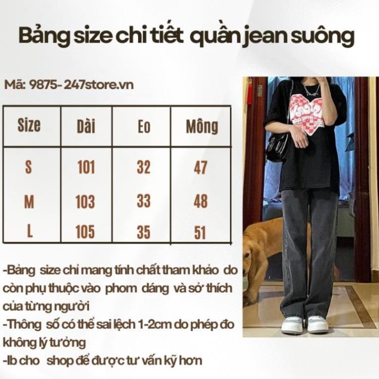 QUẦN JEANS suông màu xám tro ống rộng phong cách Ulzzang - BLACKICON - QuanJeansuong9875_P7K6