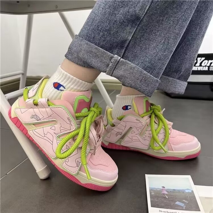 Giày Sneaker dopamine In Chữ Thời Trang Cho Nữ