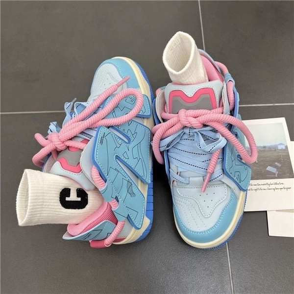 Giày Sneaker dopamine In Chữ Thời Trang Cho Nữ